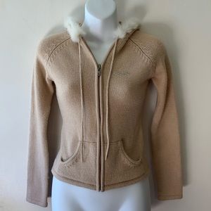 Bebe hooded zip up hooded sweater